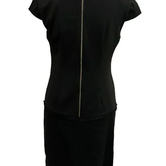 NEW Karl Lagerfeld Paris Ongoing Little Black Tweed Dress Sz 4 - Picture 7 of 10